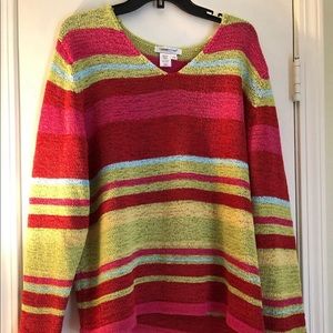 Coldwater Creek striped colorful sweater